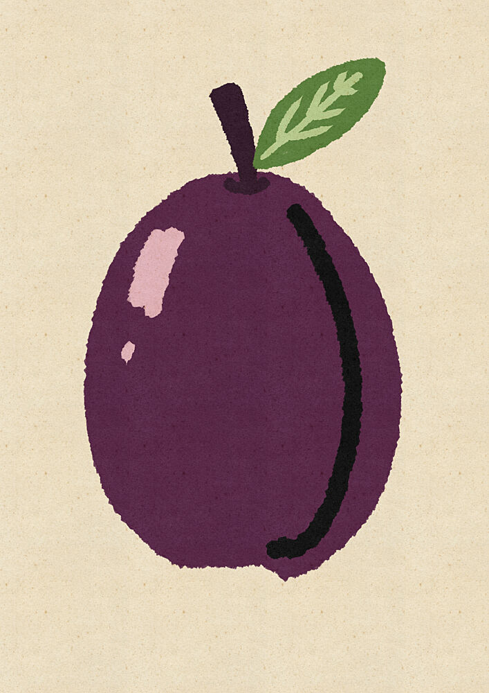 Simple Plum Still Life art print by Nicholas for $57.95 CAD