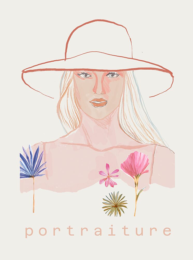 Elegant Floral Portrait art print by Beate Tubach for $57.95 CAD