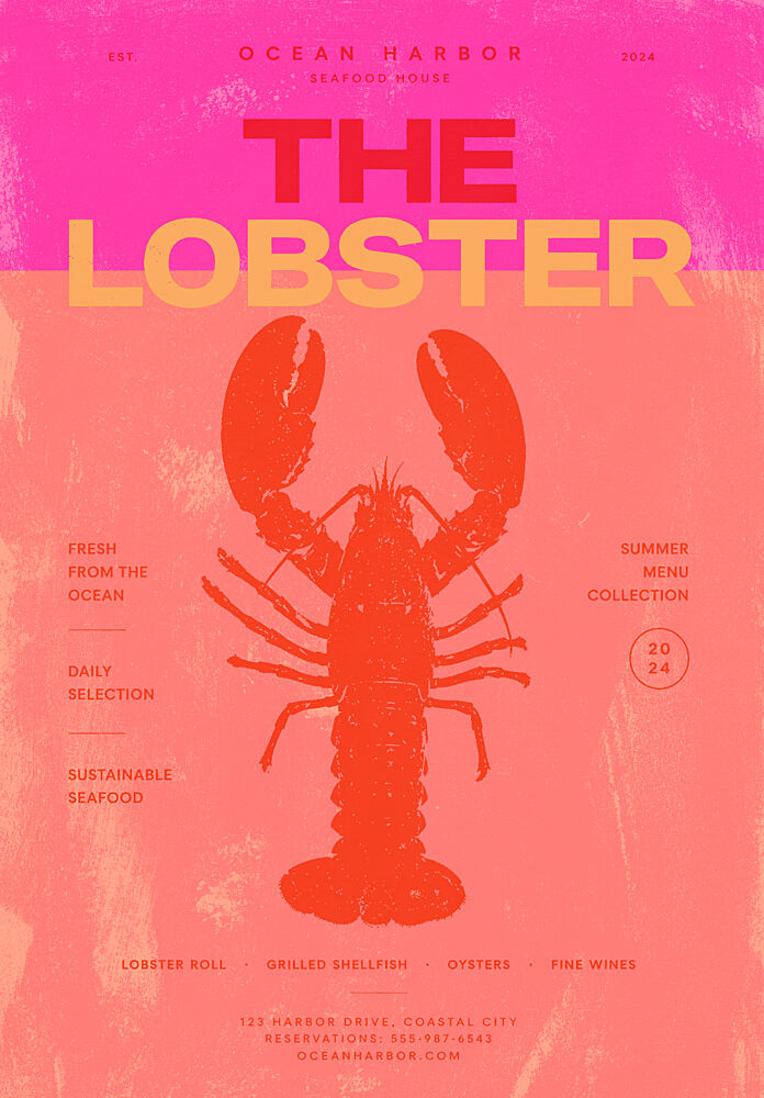 Vibrant Lobster Graphic art print by Treechild for $57.95 CAD