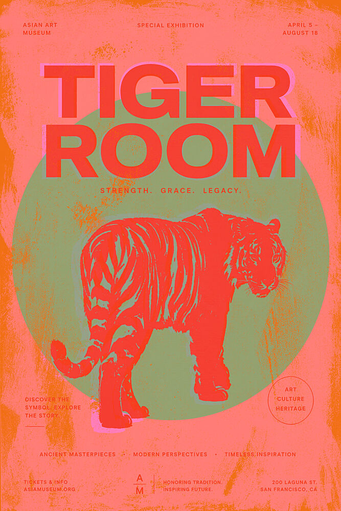 Graphic Orange Tiger art print by Treechild for $57.95 CAD