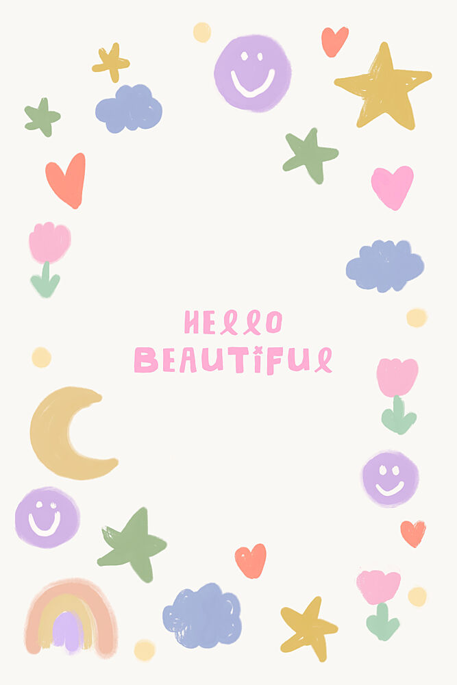 Hello Beautiful Whimsical art print by Treechild for $57.95 CAD