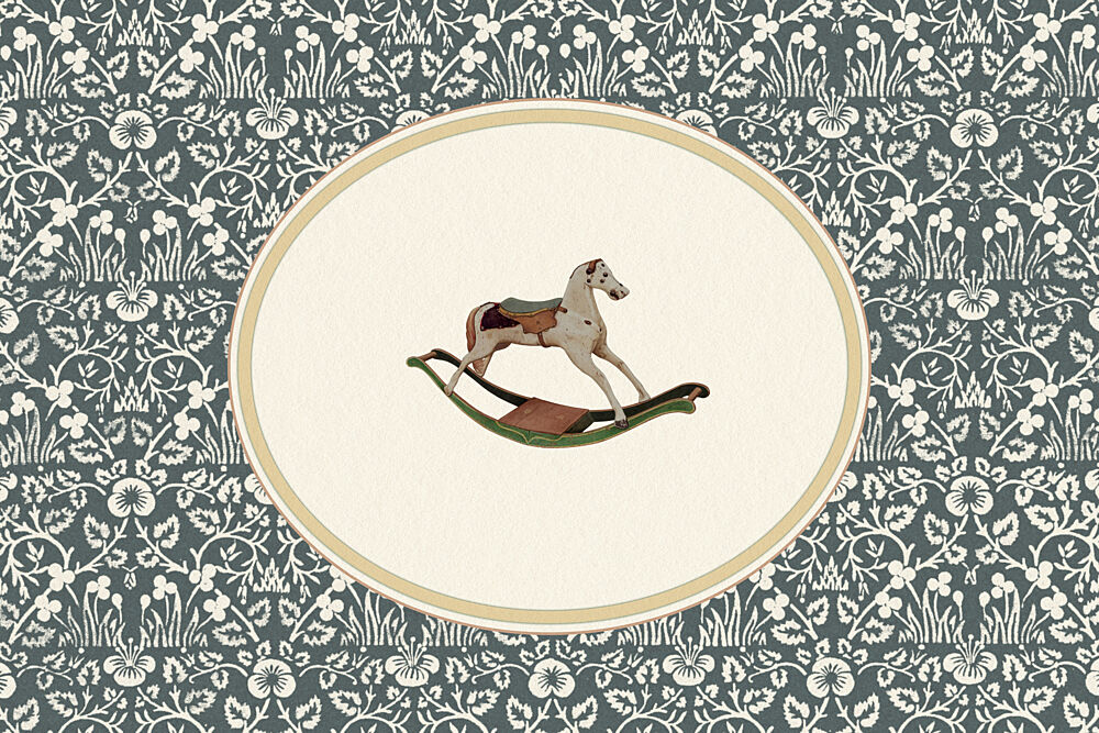 Rocking Horse Floral Pattern art print by Wild Violets for $57.95 CAD