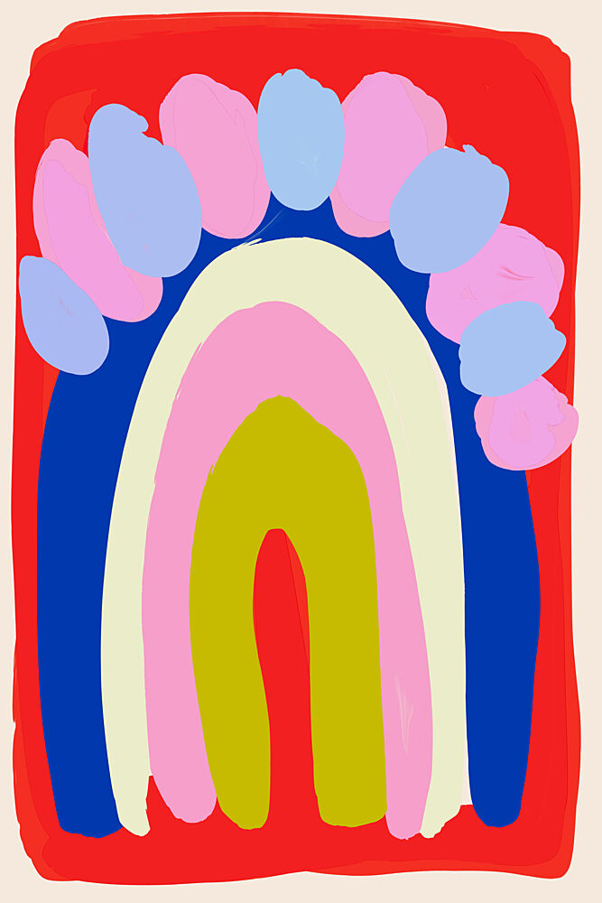 Colorful Abstract Rainbow art print by Treechild for $57.95 CAD