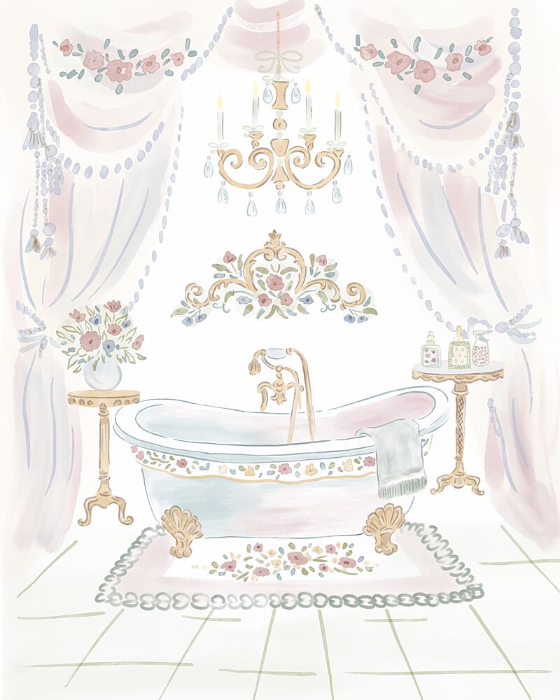 Shabby Chic Bathroom art print by Radhika Modi for $57.95 CAD