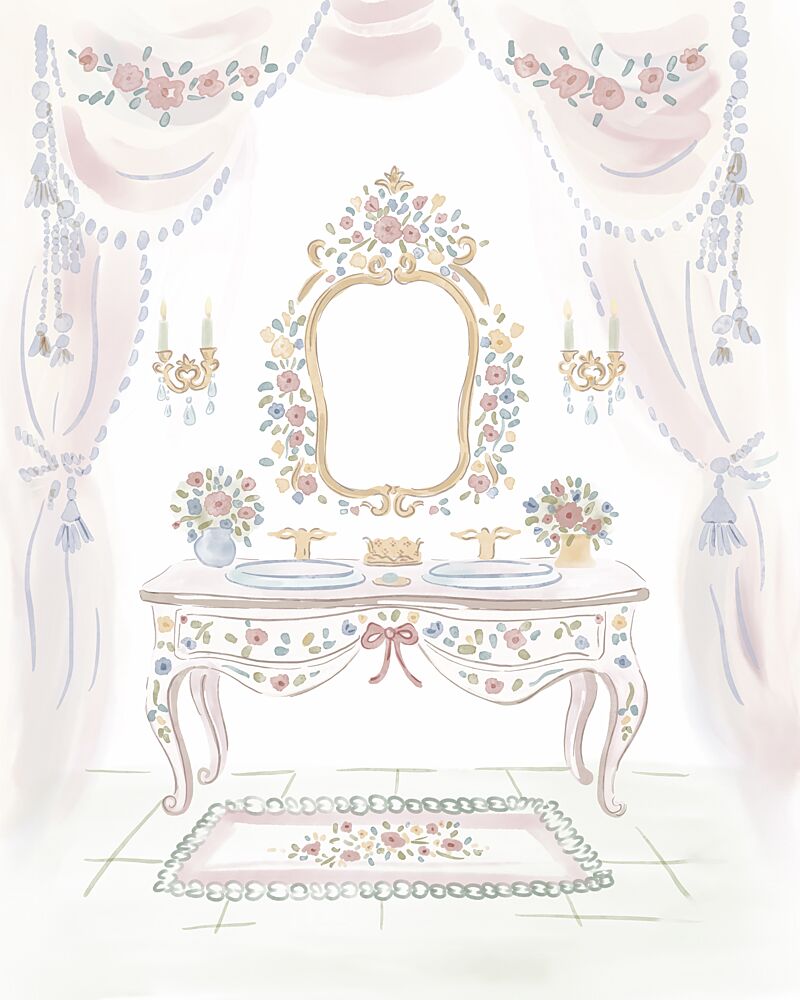 Elegant Floral Vanity art print by Radhika Modi for $57.95 CAD