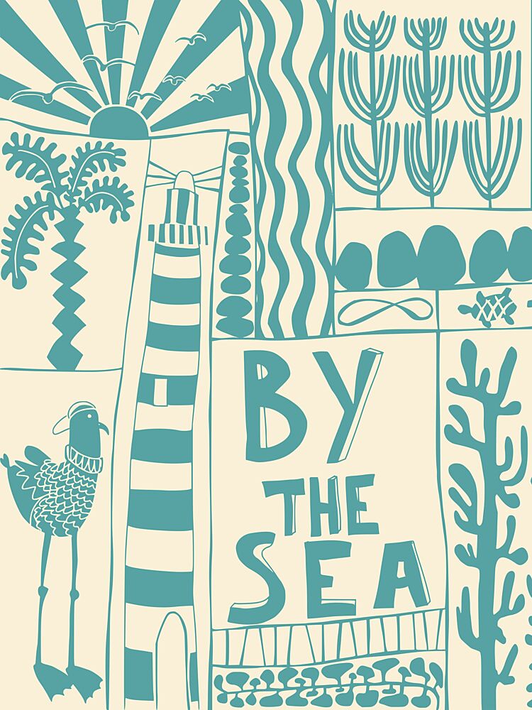 By the Sea Coastal Scene art print by Annick for $57.95 CAD
