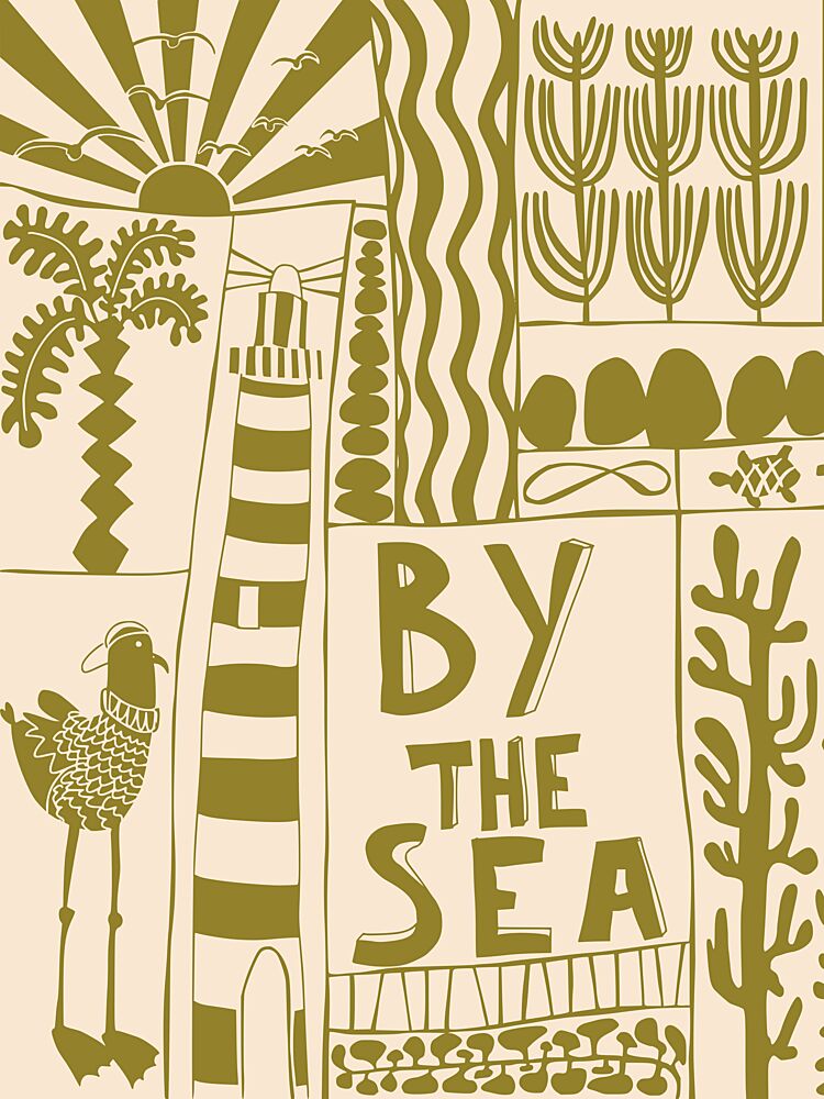 By the Sea Illustrated Coast art print by Annick for $57.95 CAD
