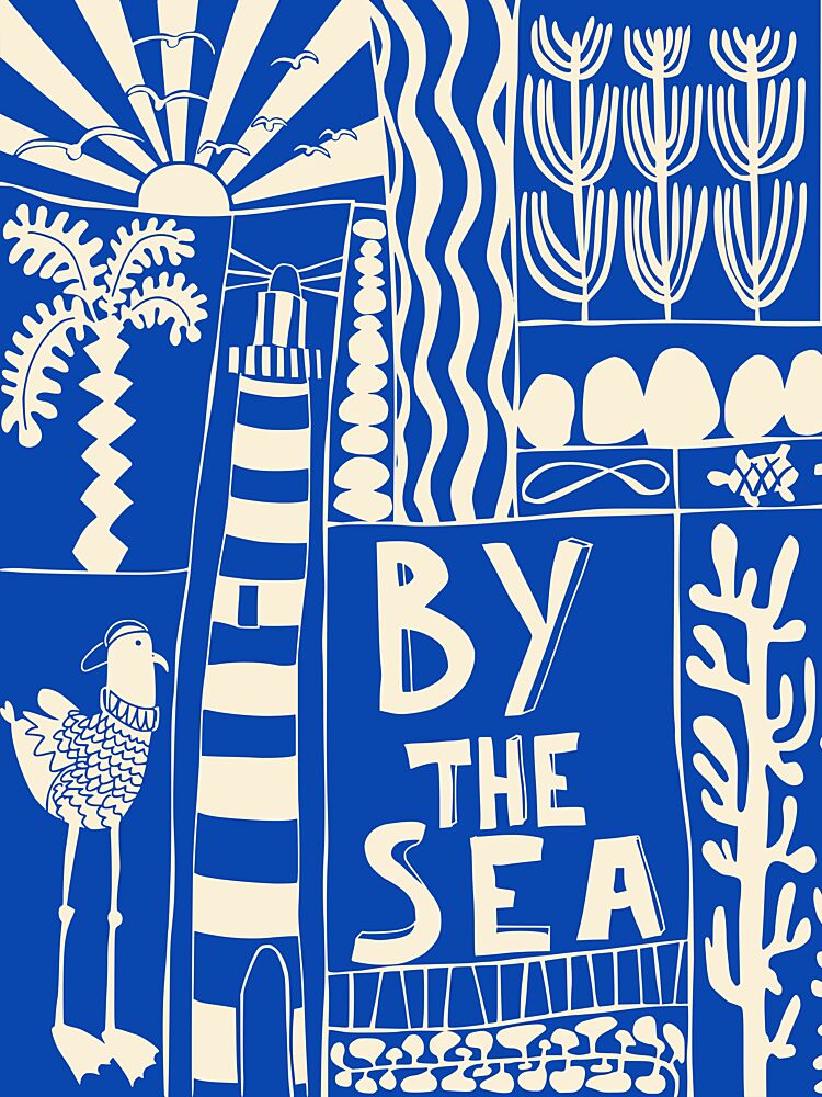 By the Sea Coastal Scene art print by Annick for $57.95 CAD