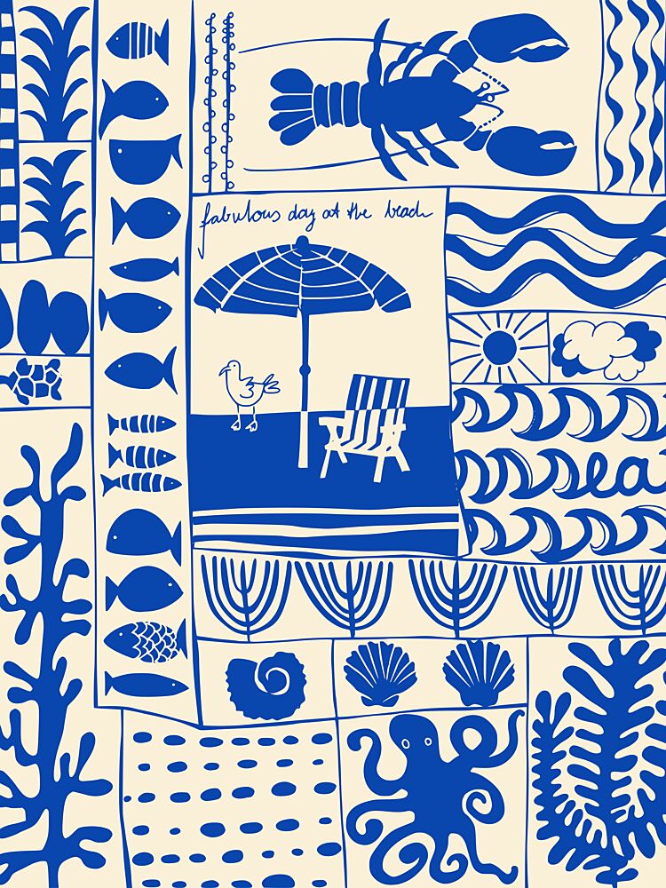 Fabulous Beach Day art print by Annick for $57.95 CAD
