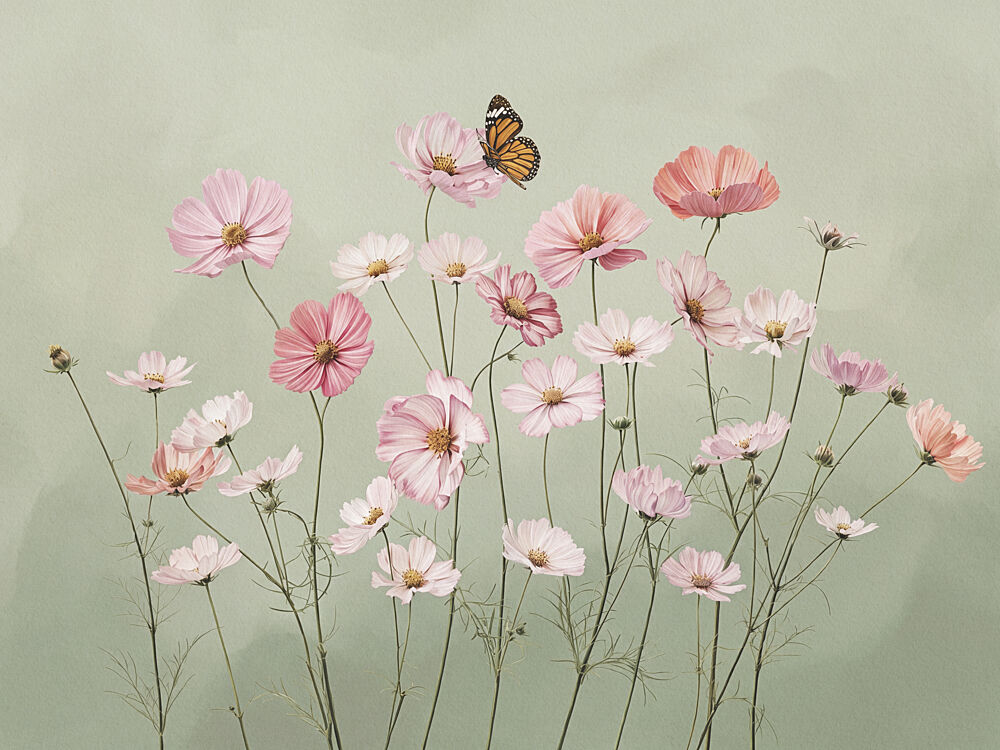 Pink Cosmos Butterfly art print by Andreas Magnusson for $57.95 CAD