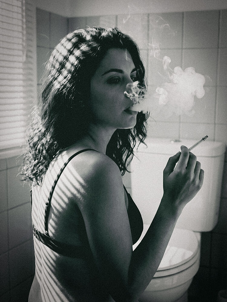 Smoking Woman in Shadows art print by Andreas Magnusson for $57.95 CAD