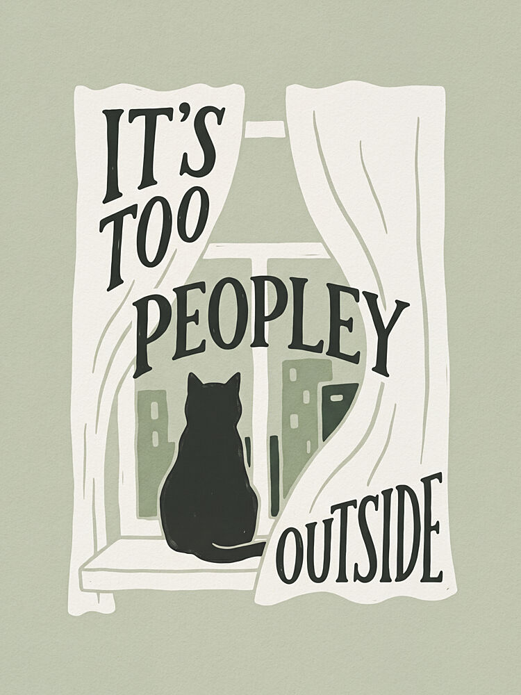 Too Peopley Cat Window art print by Andreas Magnusson for $57.95 CAD