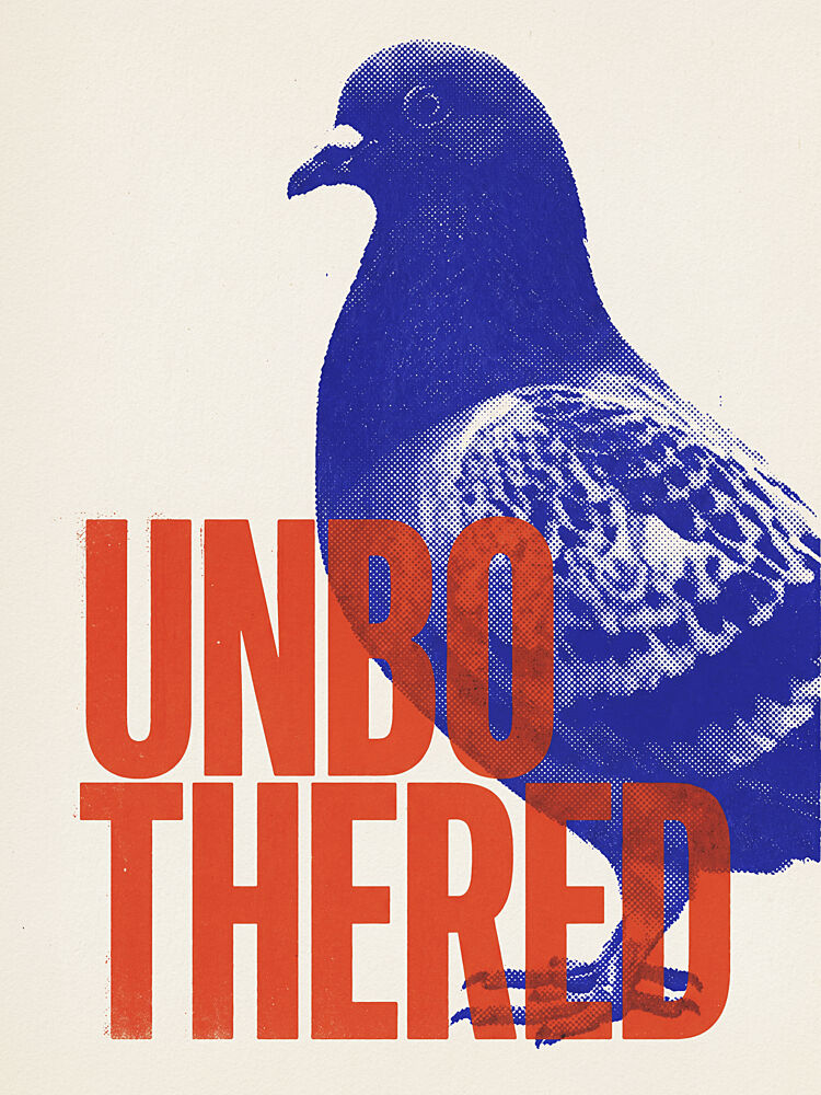 Unbothered Pigeon art print by Andreas Magnusson for $57.95 CAD