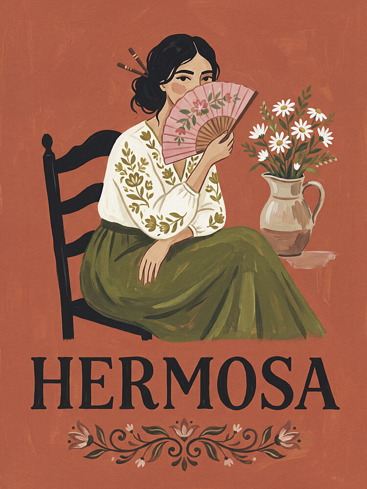 Hermosa with Fan art print by Andreas Magnusson for $57.95 CAD