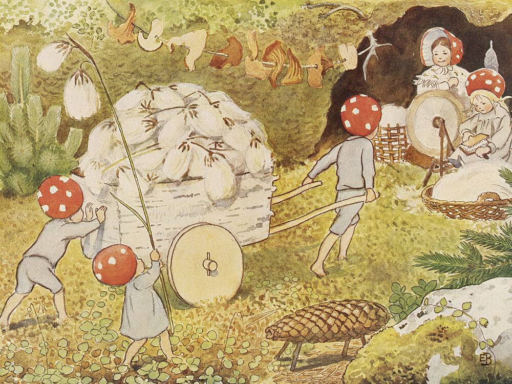 Tomtebobarnen Cotton 1937 art print by Elsa Beskow for $57.95 CAD