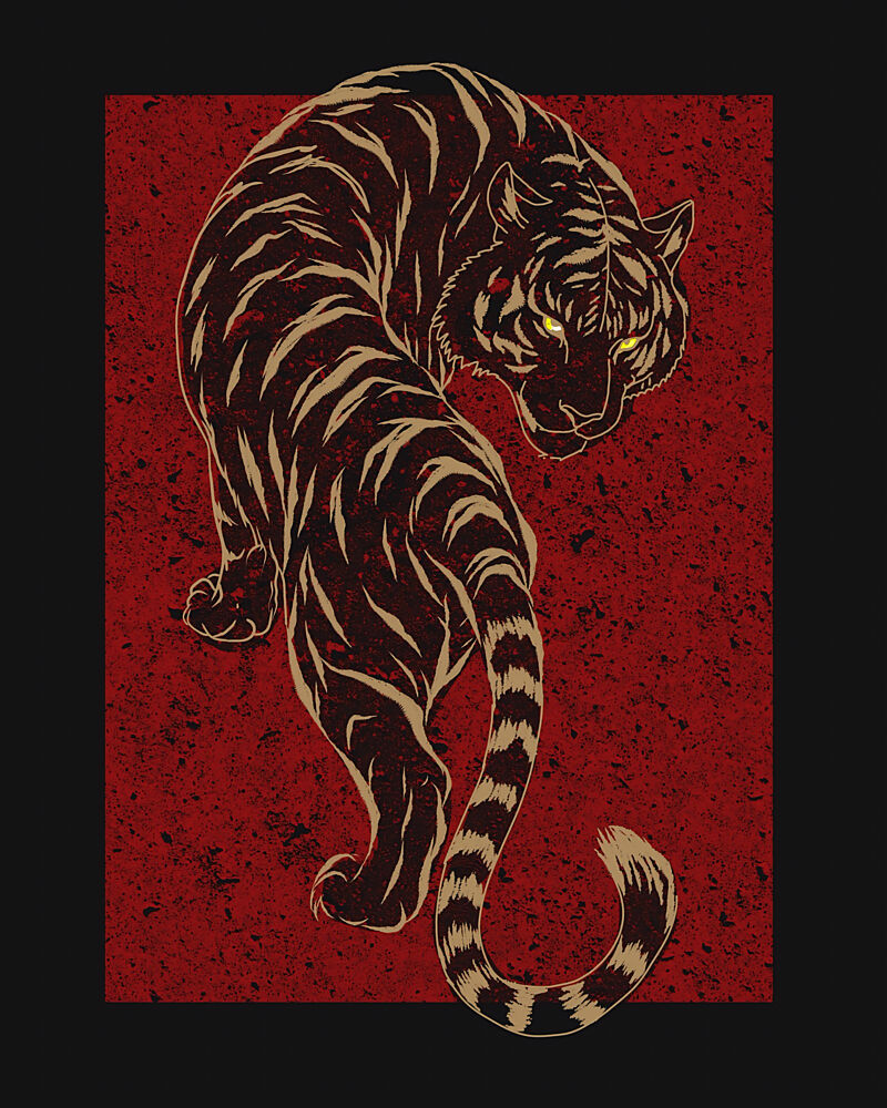 Fierce Red Tiger art print by Josie George for $57.95 CAD