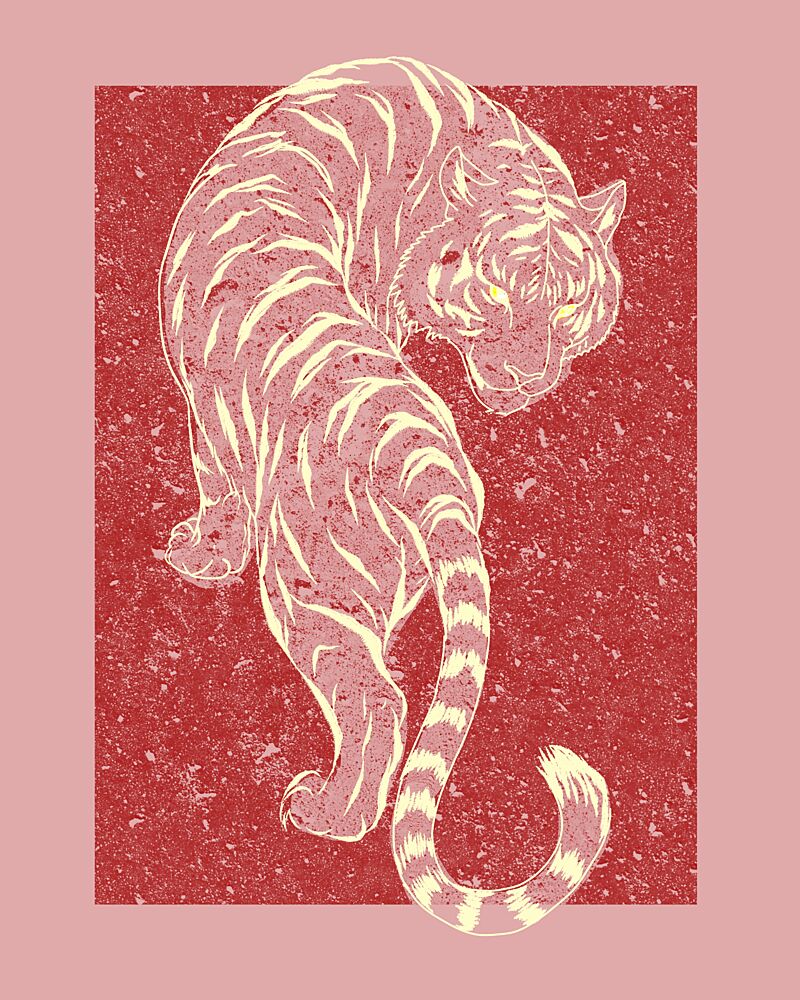 Mystic Red Tiger art print by Josie George for $57.95 CAD