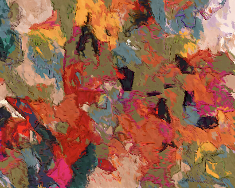 Vibrant Abstract Strokes art print by Uma Gokhale for $57.95 CAD