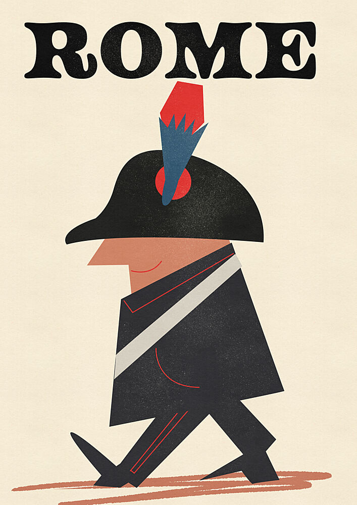 Walking Rome Carabinieri art print by Nicholas for $57.95 CAD
