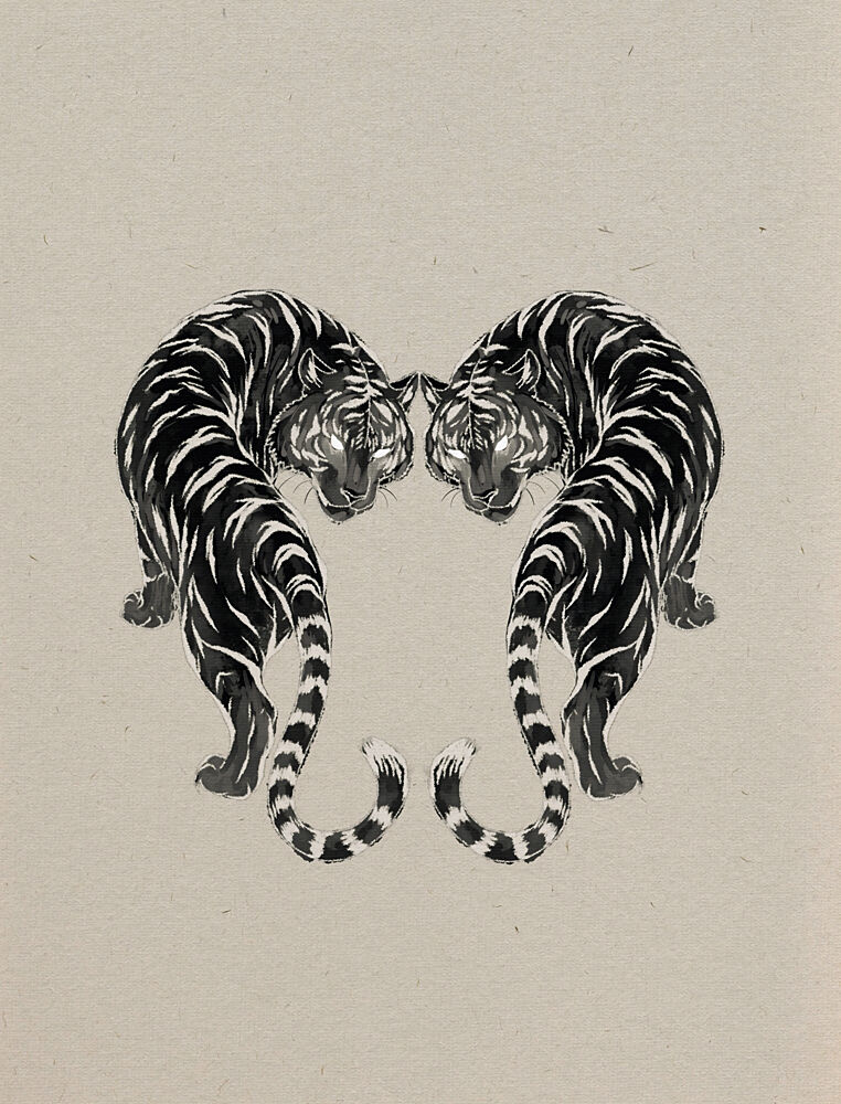 Glowing Twin Tigers art print by Josie George for $57.95 CAD