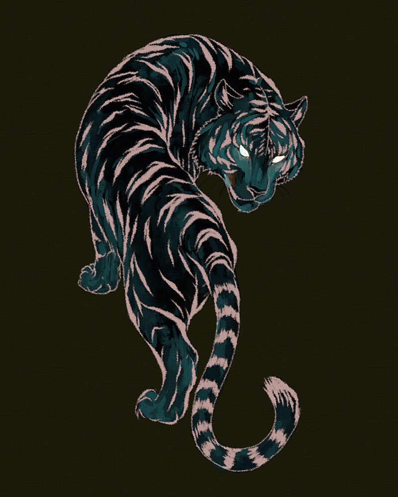 Dark Tiger Gaze art print by Josie George for $57.95 CAD
