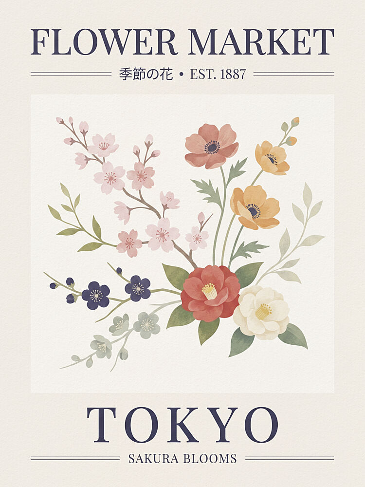 Tokyo Flower Market art print by Andreas Magnusson for $57.95 CAD