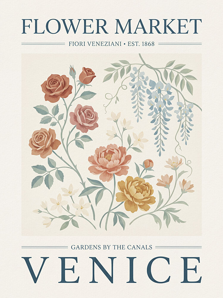 Venice Flower Market art print by Andreas Magnusson for $57.95 CAD