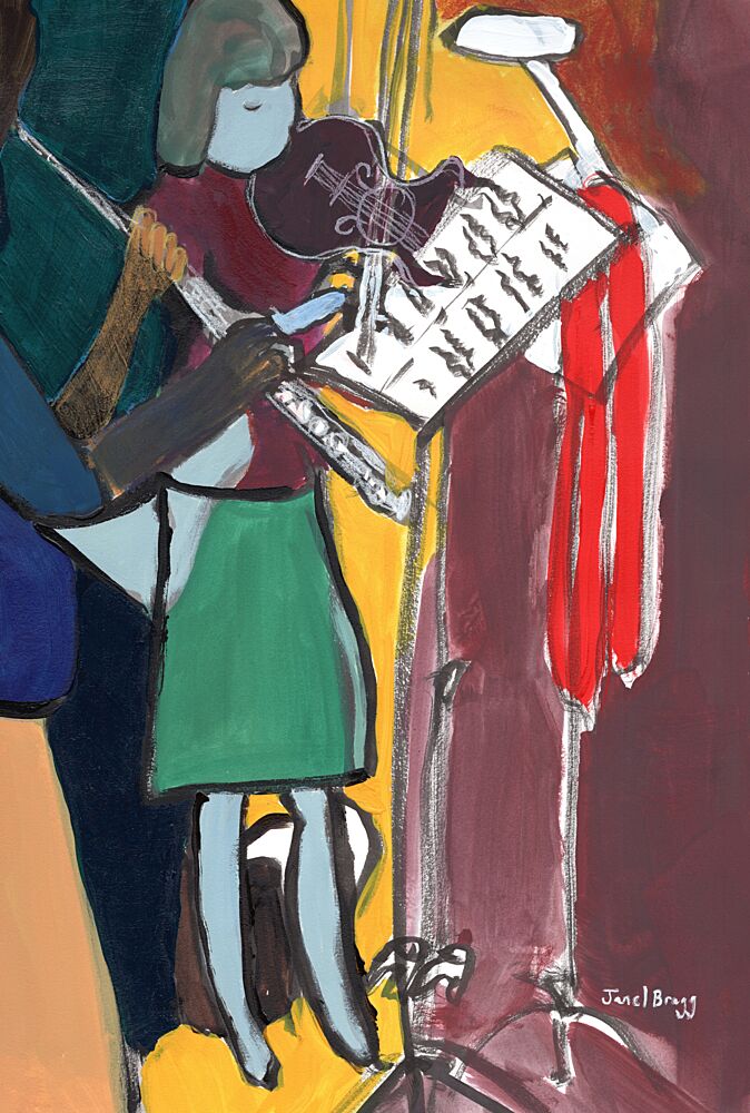 Abstract Violin Melody art print by Janel Bragg for $57.95 CAD
