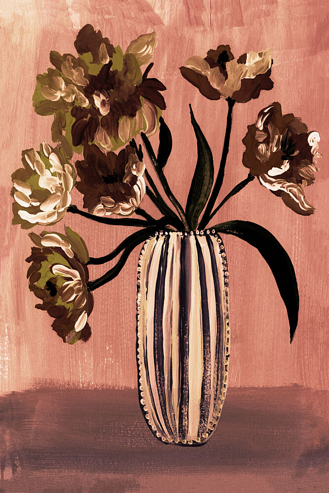 Painted Floral Vase art print by Cartissi for $57.95 CAD