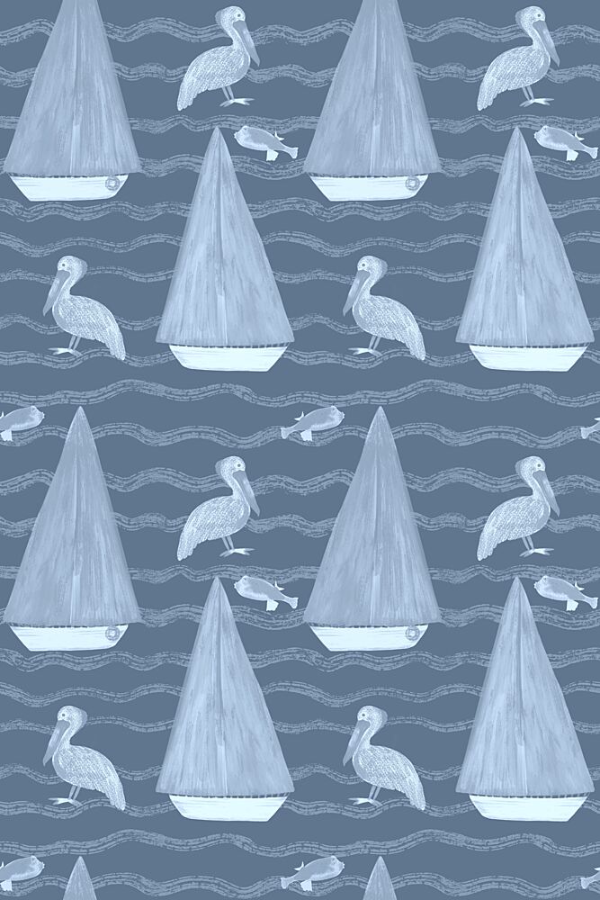 Nautical Ocean Pattern art print by Aliya Putrus for $57.95 CAD