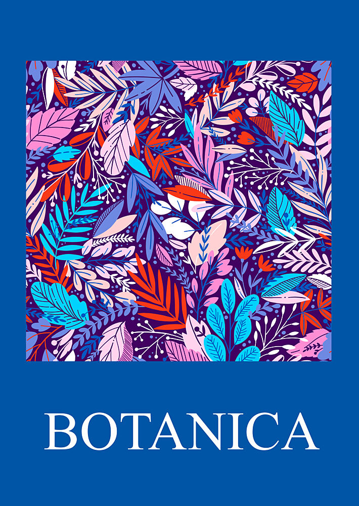 Vibrant Botanical Pattern art print by Maria Galybina for $57.95 CAD
