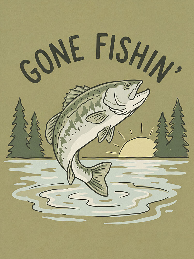 Gone Fishin Bass Lake art print by Andreas Magnusson for $57.95 CAD