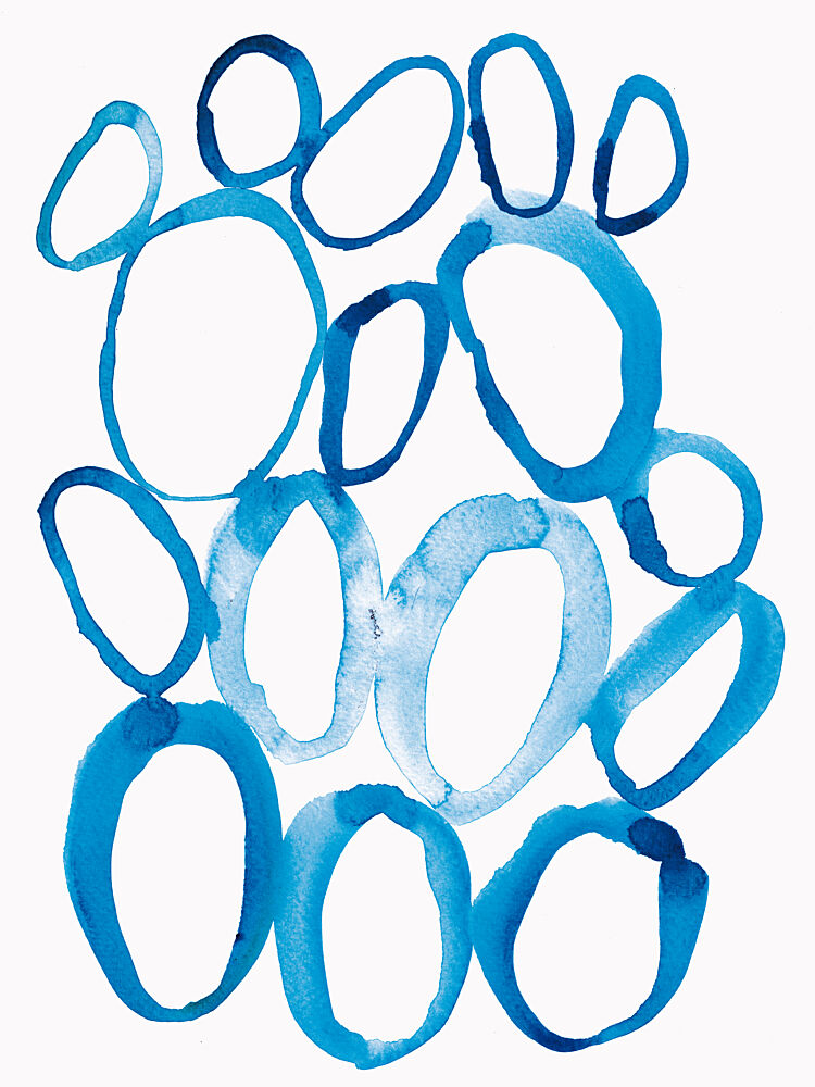 Blue Watercolor Circles art print by Catalina Somolinos for $57.95 CAD