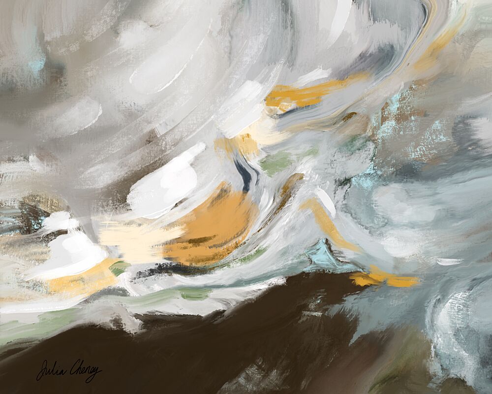 Fluid Abstract Landscape art print by Julia Cheney for $57.95 CAD