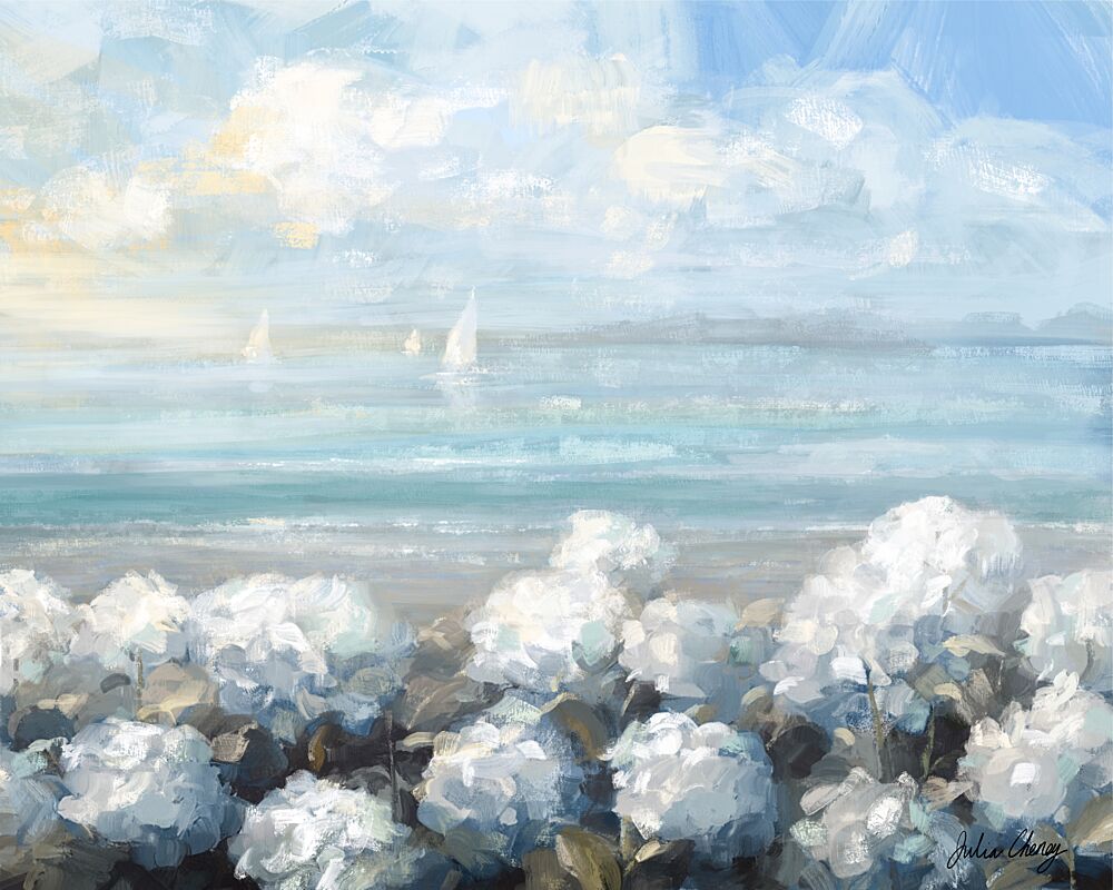 Coastal Hydrangea Serenity art print by Julia Cheney for $57.95 CAD