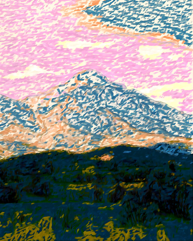 Pink Sky Mountain Sunset art print by Uma Gokhale for $57.95 CAD