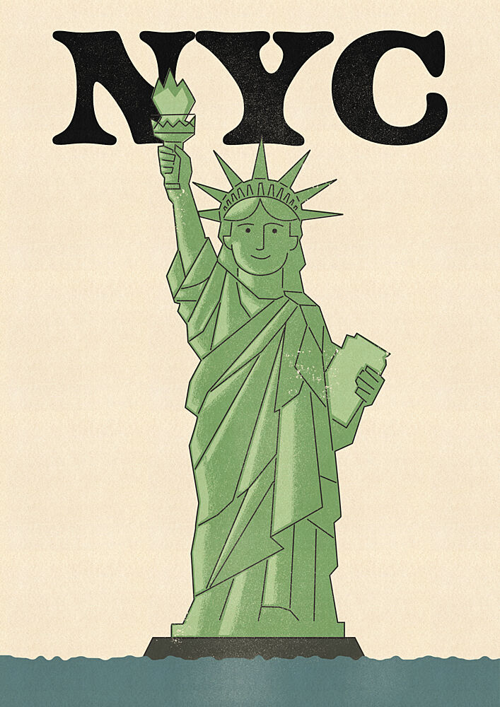 Lady Liberty Nyc art print by Nicholas for $57.95 CAD