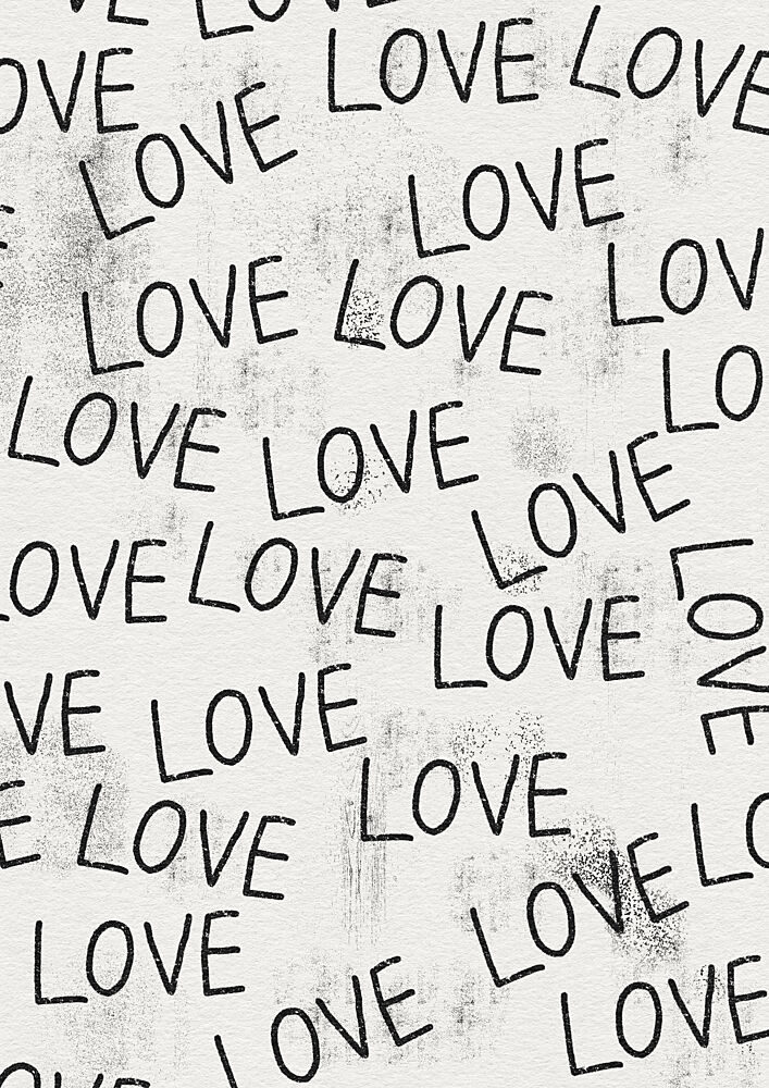 Love Word Pattern art print by Nicholas for $57.95 CAD