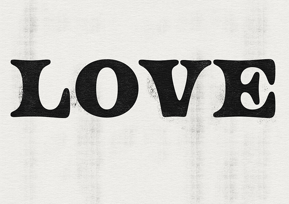 Distressed Love Word art print by Nicholas for $57.95 CAD