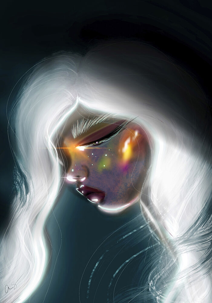 Cosmic Woman Portrait art print by Amy Straley for $57.95 CAD