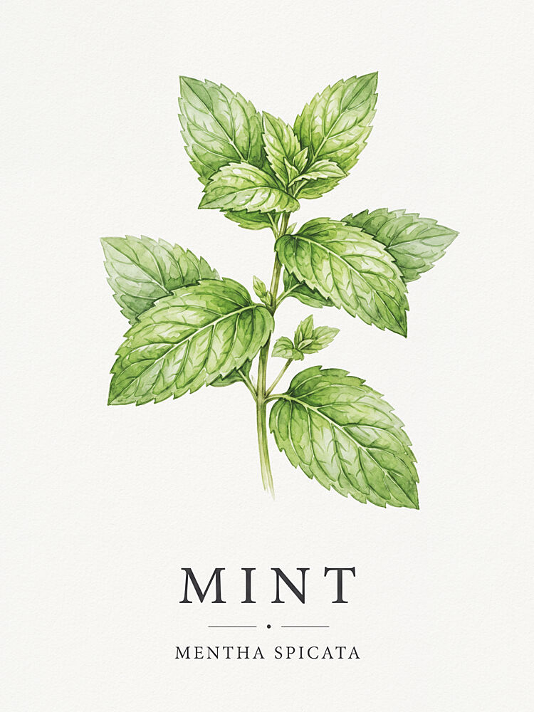 Fresh Mint Botanical Study art print by Andreas Magnusson for $57.95 CAD