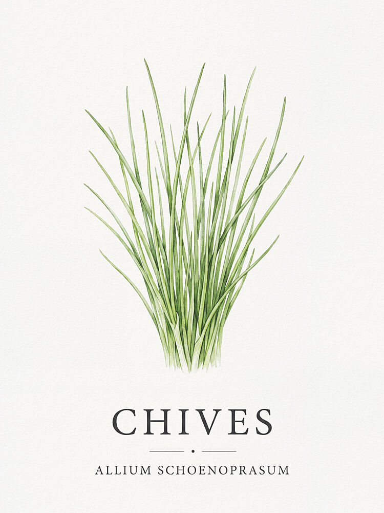 Fresh Chives Botanical art print by Andreas Magnusson for $57.95 CAD