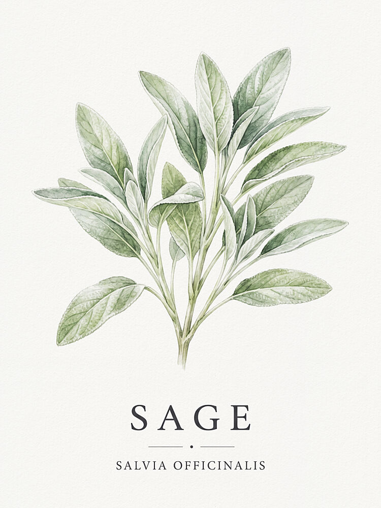 Vintage Sage Illustration art print by Andreas Magnusson for $57.95 CAD