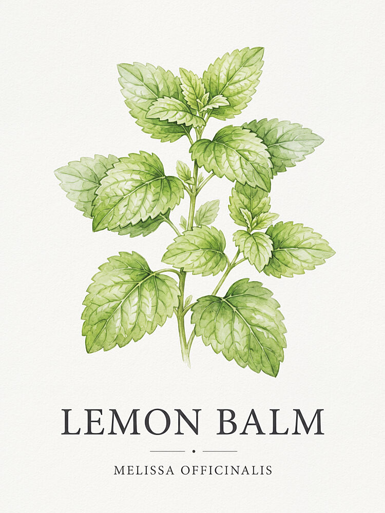 Lemon Balm Botanical art print by Andreas Magnusson for $57.95 CAD