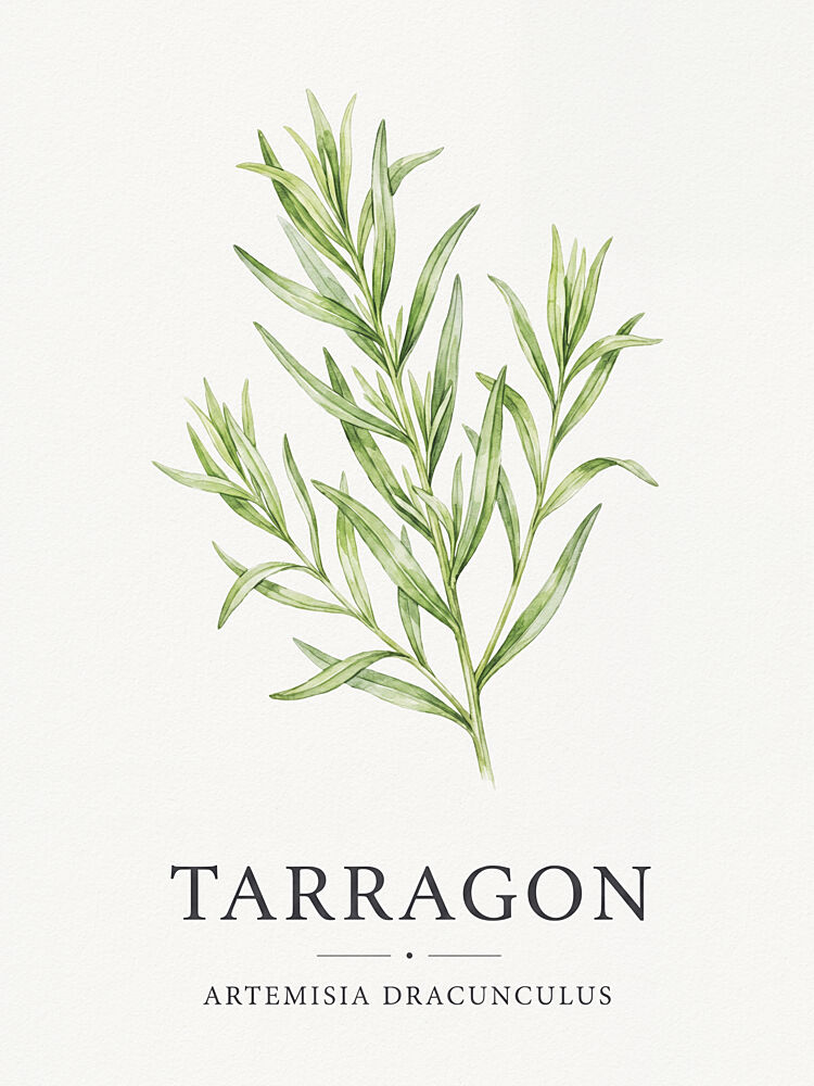 Fresh Tarragon Botanical art print by Andreas Magnusson for $57.95 CAD