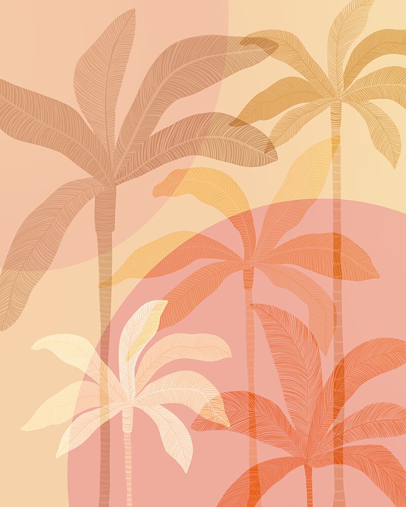 Warm Botanical Palms art print by Kristian Gallagher for $57.95 CAD