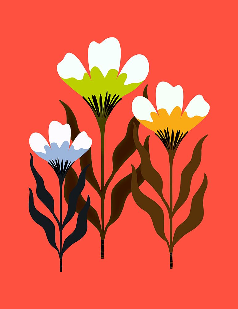 Vibrant Botanical Trio art print by Kristian Gallagher for $57.95 CAD