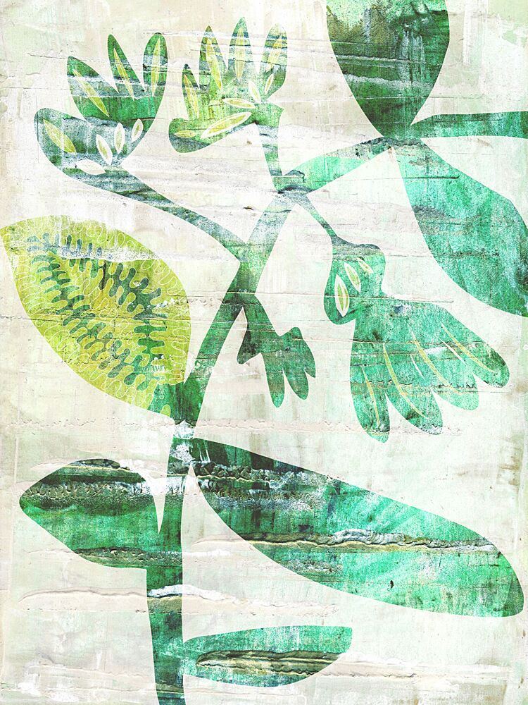 Textured Green Botanicals art print by Annick for $57.95 CAD