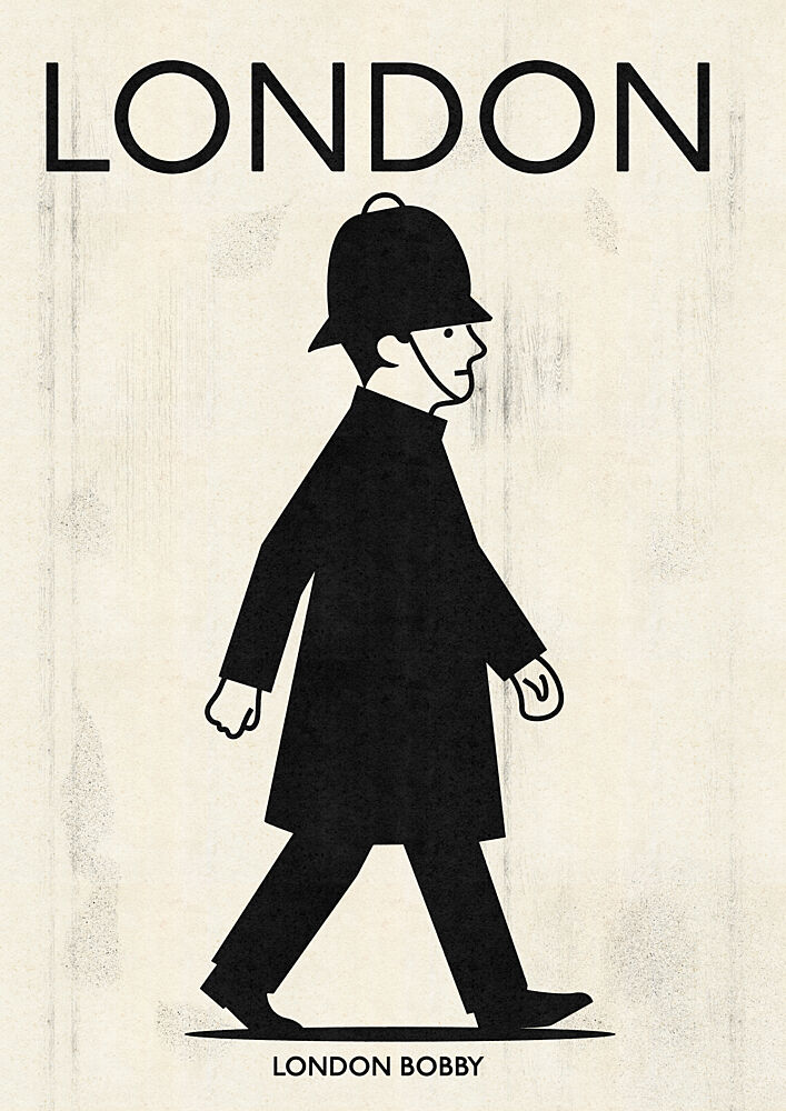 Iconic London Bobby art print by Nicholas for $57.95 CAD