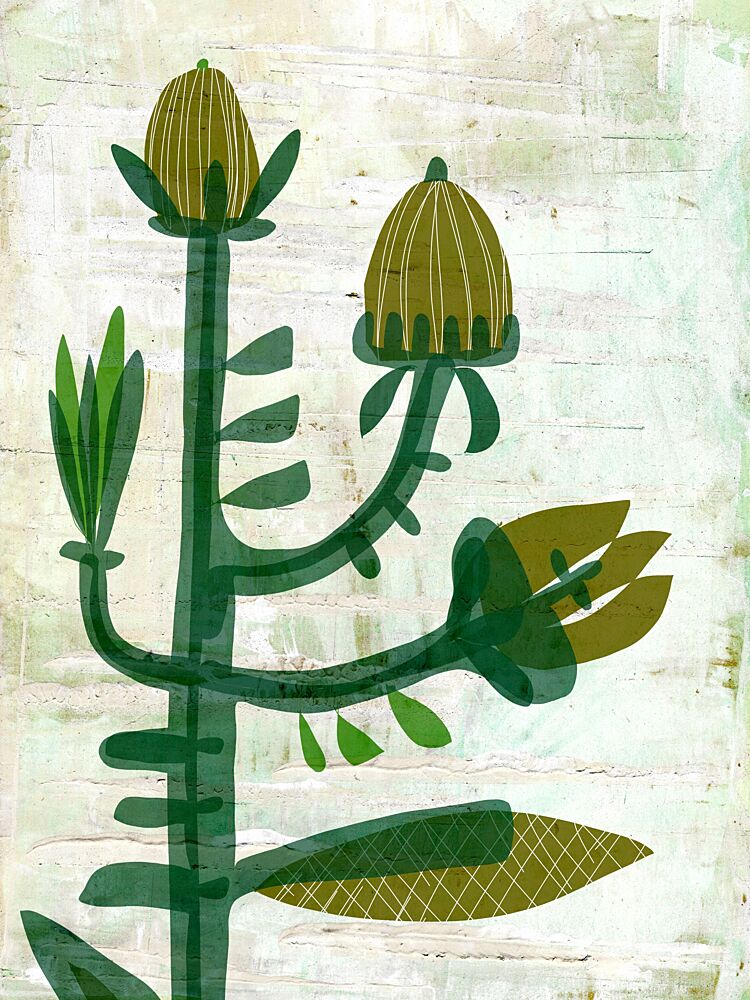 Modern Green Botanical art print by Annick for $57.95 CAD